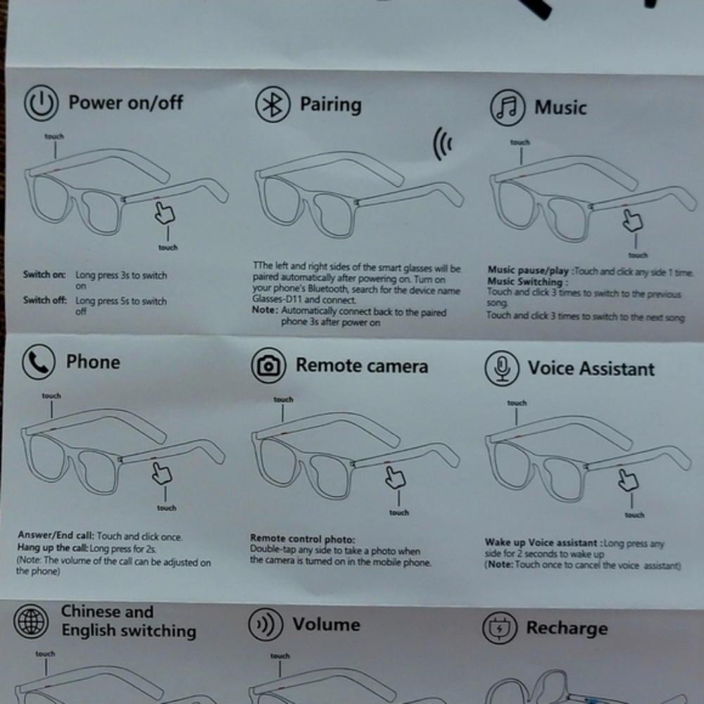 NWT Laxasfit D11 Plus Smart Audio Sunglasses Bluetooth Call Polarized - Picture 12 of 17